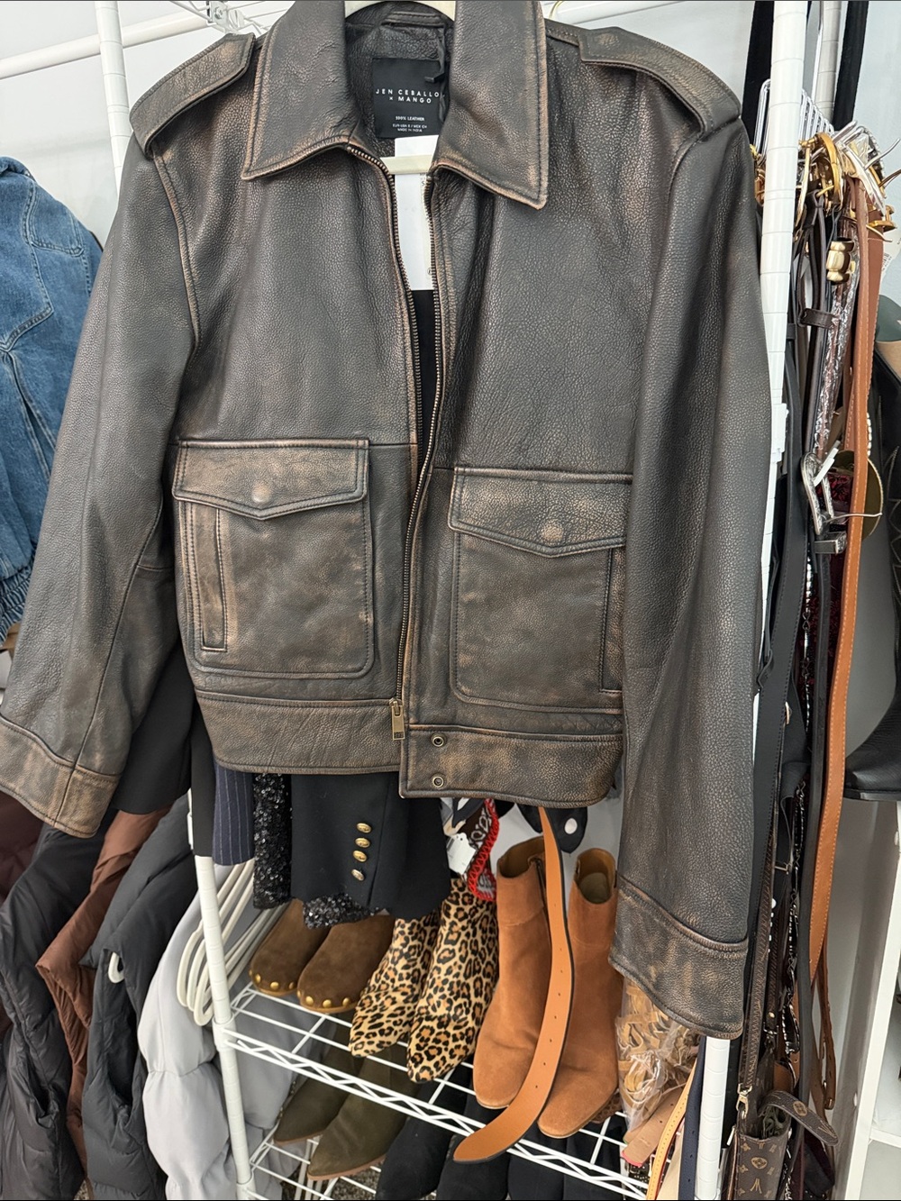 Zara Jen Ceballos collab genuine leather
